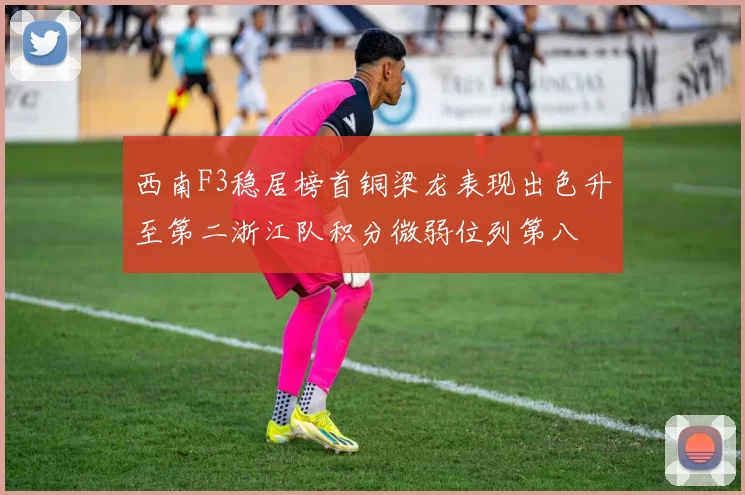 西南F3稳居榜首铜梁龙表现出色升至第二浙江队积分微弱位列第八